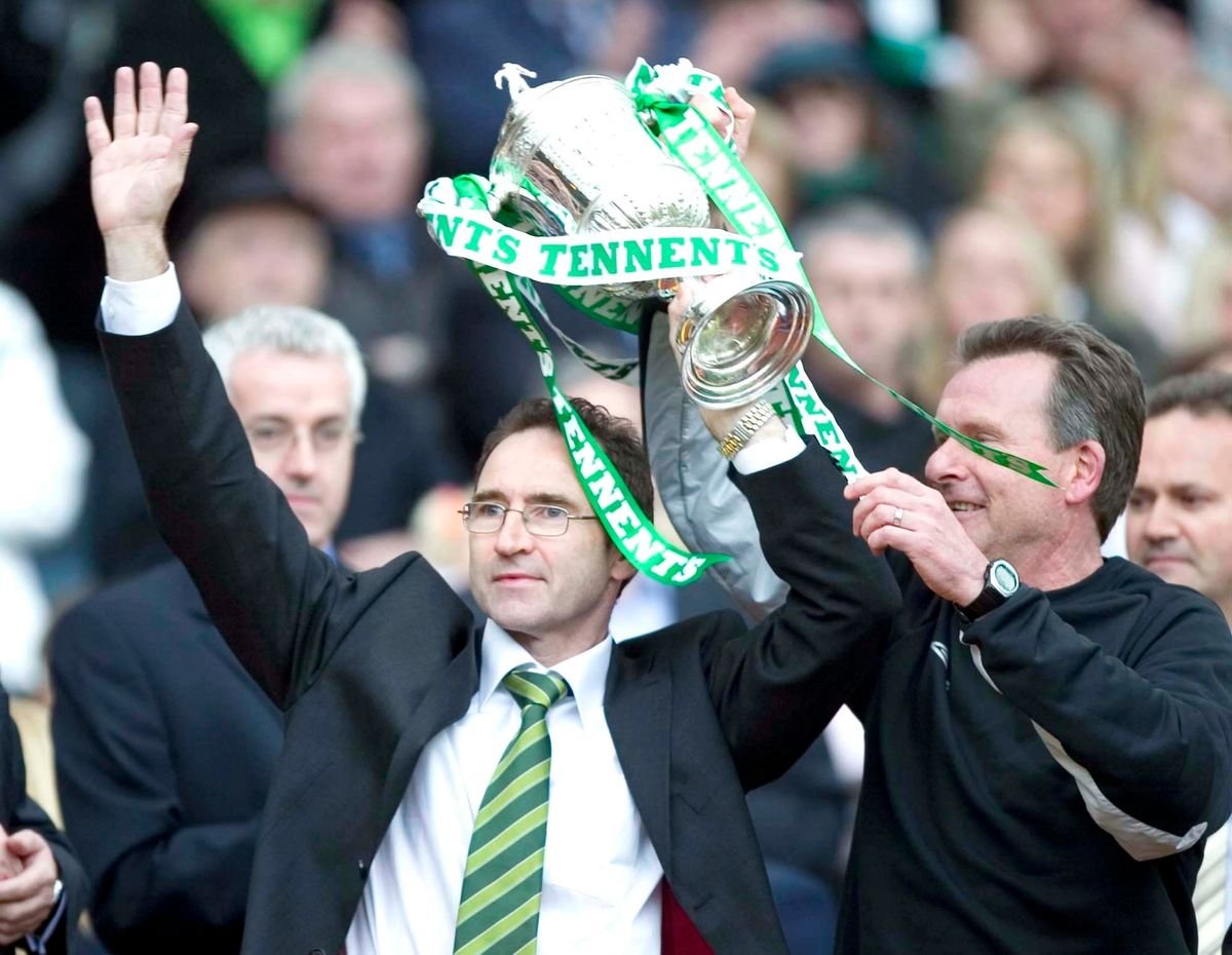 Martin O'Neill និង Steve Walford ឈ្នះពានរង្វាន់ Scottish Cup ឆ្នាំ 2005