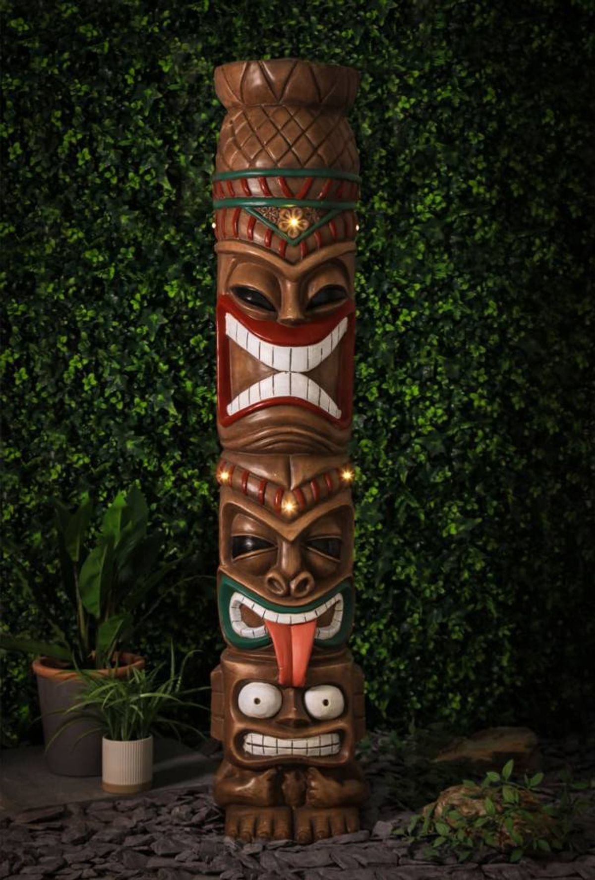 រូបសំណាក tiki ដើរដោយថាមពលពន្លឺព្រះអាទិត្យ XL