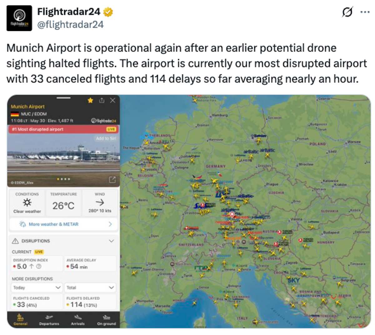 Flight Radar បាននិយាយថា យន្តហោះគ្មានមនុស្សបើកបានបង្កការរំខានយ៉ាងខ្លាំង