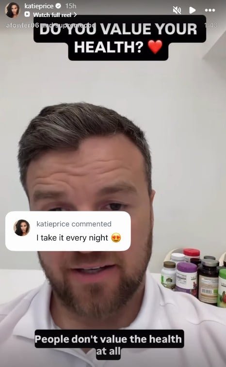 Katie Price បង្ហាញ​ពី​វិធី​ថែរក្សា​សុខភាព​ដែល​ជួយ​នាង​ទប់ទល់​នឹង​ការ​បាត់​ប្តី