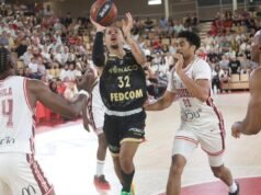 AS Monaco Basket ត្រូវបានកាត់បន្ថយមកត្រឹម 7 ប៉ុន្តែឈ្នះការប្រកួតជុំទី 1 នៃវគ្គ Play-off ទល់នឹង Bourg