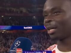 Bukayo Saka ទូរស័ព្ទទៅអ្នកសម្ភាសន៍នាទីបន្ទាប់ពី Arsenal ឈានដល់វគ្គផ្តាច់ព្រ័ត្រ Champions League | បាល់ទាត់ | កីឡា