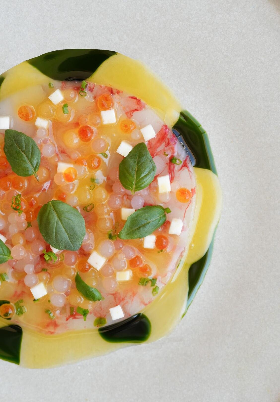 Gamberoni carpaccio ។