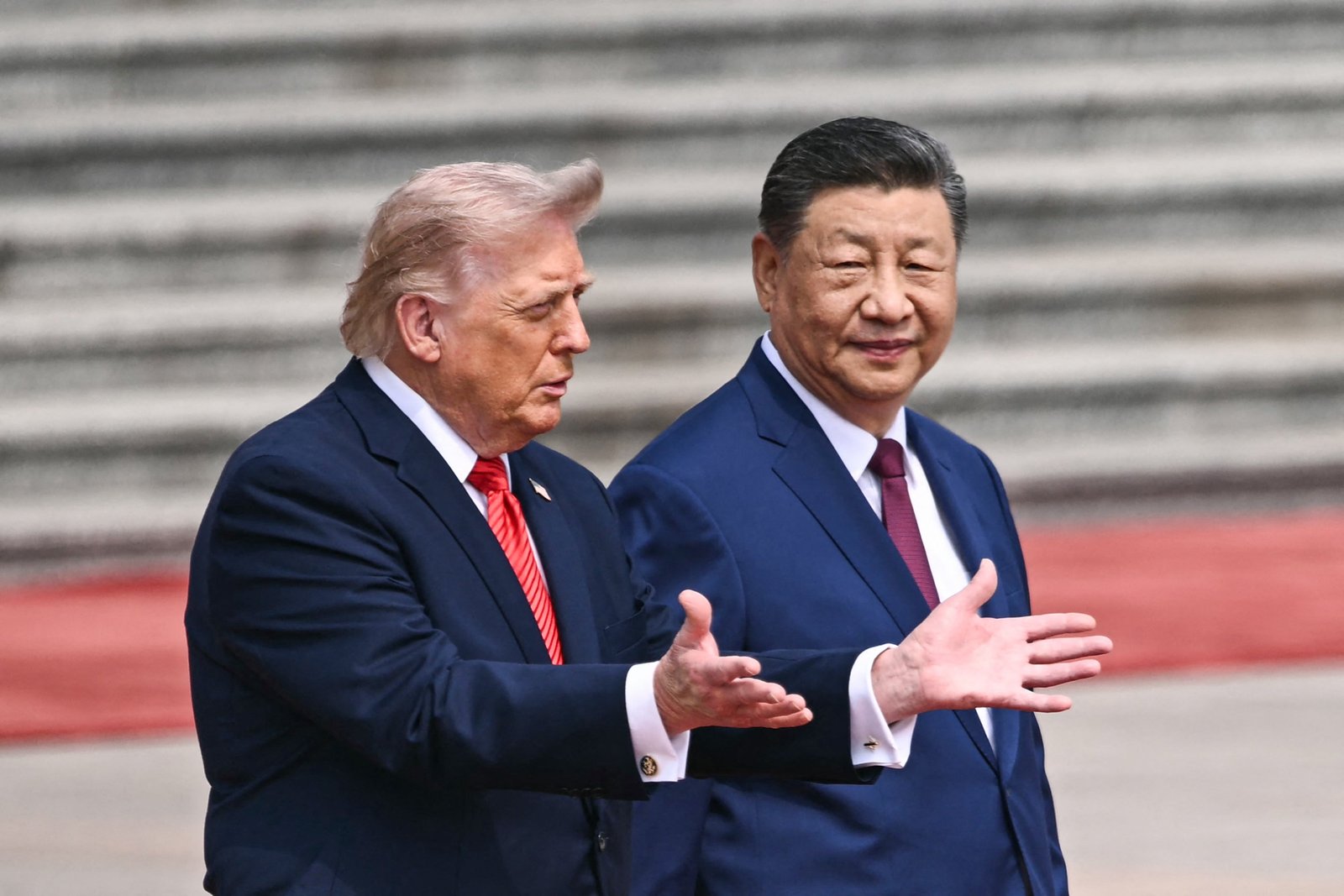 លោក Donald Trump និង Xi Jinping នៅថ្ងៃទី 14 ខែឧសភា ឆ្នាំ 2026 នៅទីក្រុងប៉េកាំង