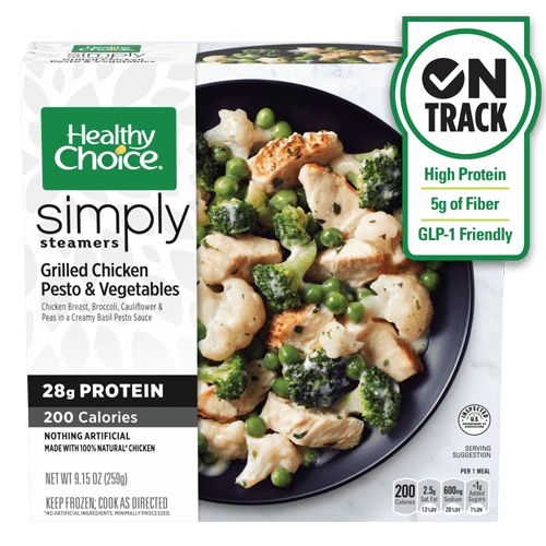 Conagra Brands ដែលជាម្ចាស់ក្រុមហ៊ុន Healthy Choice មានស្លាកសញ្ញានៅលើអាហារកកជាច្រើនរបស់វា រួមទាំងសាច់មាន់ដុត និងម្ហូបបន្លែដែលមានប្រូតេអ៊ីន 28 ក្រាម និងកាឡូរីត្រឹមតែ 200 ប៉ុណ្ណោះ។