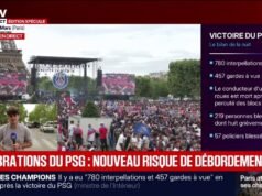 អ្នកគាំទ្រ 100,000 នាក់នៅលើ Champs-de-Mars ហ៊ុំព័ទ្ធដោយសន្តិសុខយ៉ាងទូលំទូលាយ
