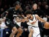 Jaden McDaniels ដឹកនាំក្រុម T-Wolves នៅលើចុងទាំងពីរនៃតុលាការជាមួយនឹងគ្រាប់បាល់សម្រេច 110-98 ហើយបានកាត់ចេញពីក្រុម Nuggets ដោយ 6 គ្រាប់។