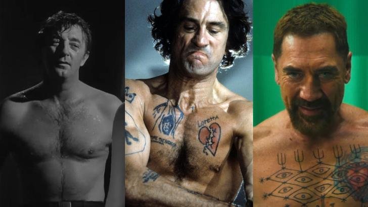 ពីឆ្វេងទៅស្តាំ៖ Robert Mitchum, Robert De Niro និង Javier Bardem នៅក្នុងកំណែរៀងៗខ្លួននៃរឿង 