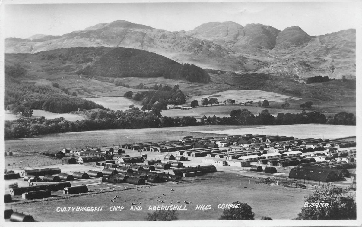 Cultybraggan Camp រូបភាពក្នុងឆ្នាំ 1955 ។