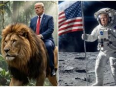 Trump ប្រារព្ធទិវា D-Day ជាមួយនឹងវីដេអូ AI អំពីខ្លួនគាត់ជិះសត្វតោ និងរូបថតដែលពណ៌នាអំពីបណ្ណាល័យ Obama ជាធុងសំរាម