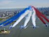 សហរដ្ឋអាមេរិក៖ យន្តហោះ Patrouille de France ហោះពីលើរូបសំណាកសេរីភាព ក្នុងទីក្រុងញូវយ៉ក