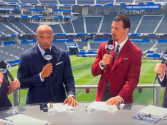 Thierry Henry និង Zlatan Ibrahimovic ត្រូវបានគេសោកស្ដាយ ខណៈវីរបុរសបាល់ទាត់ពិភពលោករបស់អាមេរិកទម្លាក់ James Corden ខុសច្បាប់នៅលើទូរទស្សន៍ផ្ទាល់។