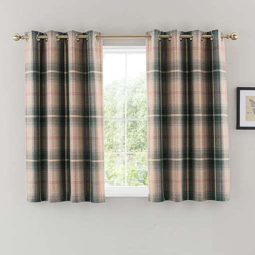 រូបថតរបស់ Highland check eyelet curtains