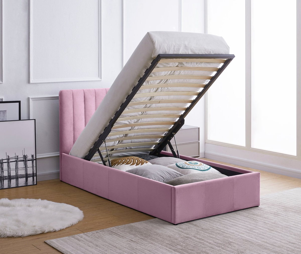 រូបថតរបស់ Argos Home Pandora Single End Lift Ottoman Bed
