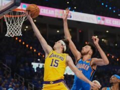 យោងតាមប្រភព AP បានឱ្យដឹងថា Lakers នឹងចុះហត្ថលេខាលើ Austin Reaves ឡើងវិញក្នុងកិច្ចសន្យារយៈពេល 4 ឆ្នាំ 185 លានដុល្លារ។