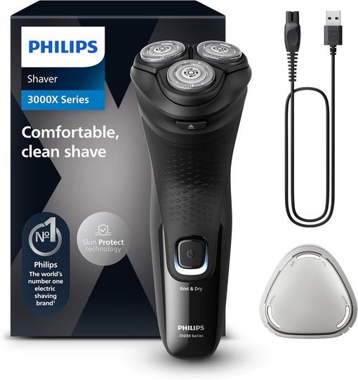Philips Electric Shaver Series 3000X - កោរសក់សើម និងស្ងួត