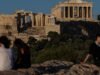 ជញ្ជាំងខាងលិចនៃ Parthenon ទទួលបានរូបភាពស្រមោលរបស់វា។