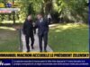 Emmanuel Macron ស្វាគមន៍ប្រធានាធិបតីអ៊ុយក្រែន Volodymyr Zelensky