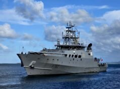 ទូកល្បាត Jean-Tranape មកដល់ Nouméa (New Caledonia) នៅថ្ងៃព្រហស្បតិ៍ ទី១៨ ខែមិថុនា។