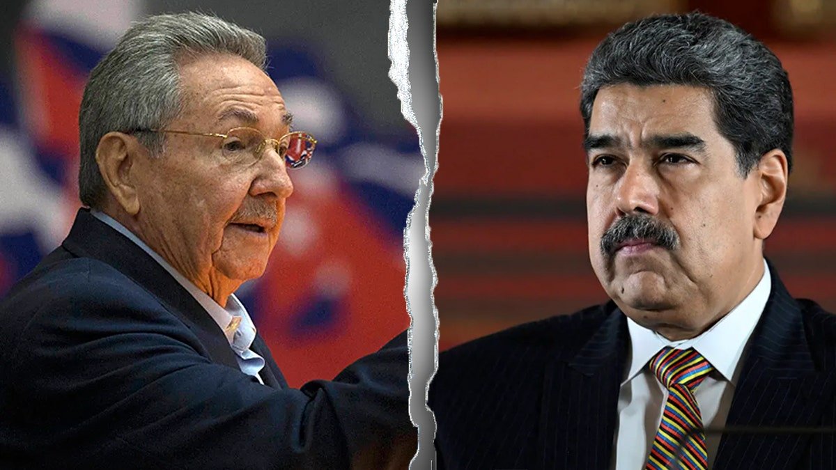 Nicolas Maduro និង Raul Castro ឈរជាមួយគ្នាក្នុងព្រឹត្តិការណ៍មួយ។