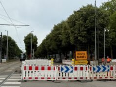 ទីក្រុង Strasbourg ។ ផ្នែកមួយនៃ Avenue de Colmar ត្រូវបានបិទចរាចរណ៍រយៈពេលប្រាំមួយសប្តាហ៍