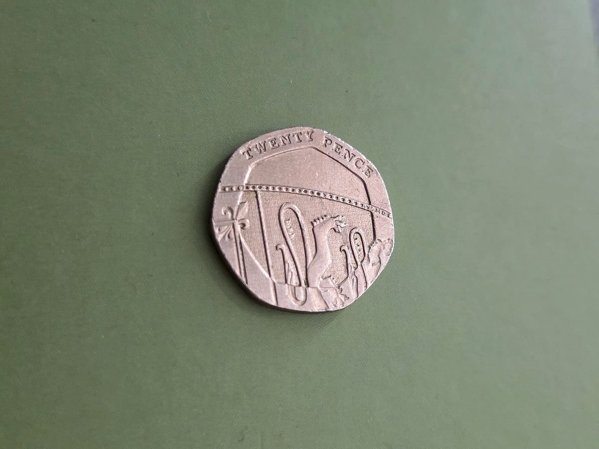រូបថតជិតស្និទ្ធនៃកាក់ 20p