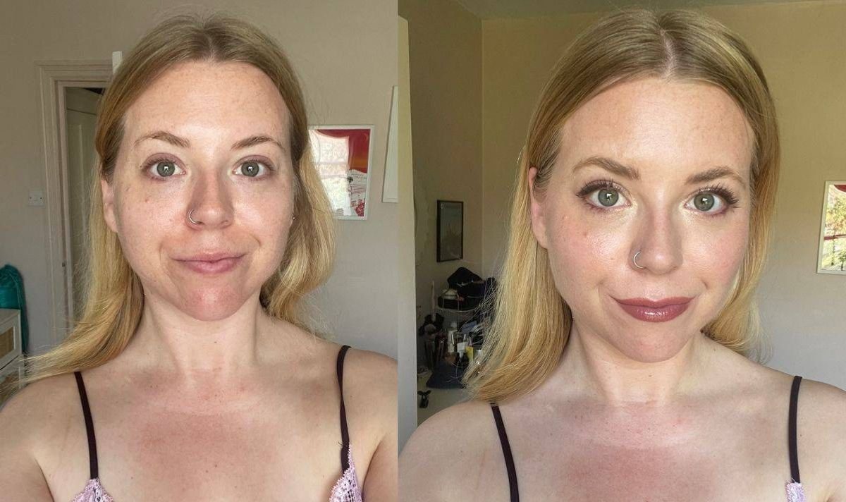 Lauren មុន និងក្រោយប្រើ Cushion Primer របស់ Aimee
