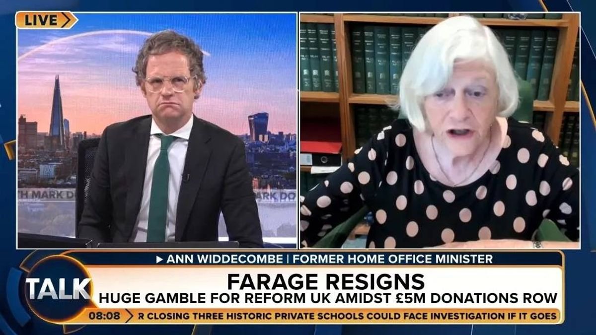 Ann Widdecombe បង្ហាញខ្លួននៅលើ Talk TV នៅថ្ងៃពុធ