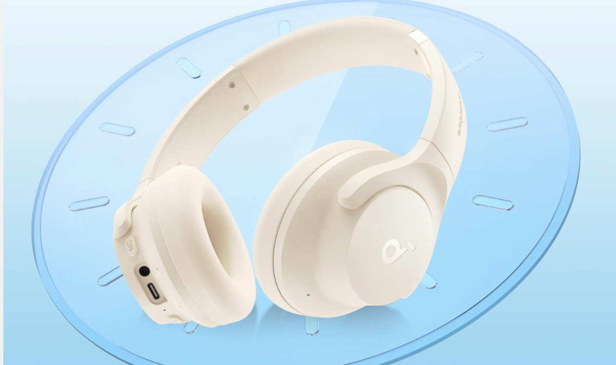 The Soundcore by Anker Q20i hybrid headphones with active noise cancellation, foldable