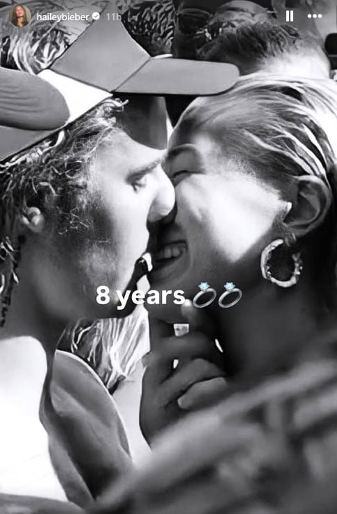 Hailey Bieber ប្រារព្ធខួបប្រាំបីឆ្នាំនៃការនិយាយថាបាទទៅ Justin Bieber