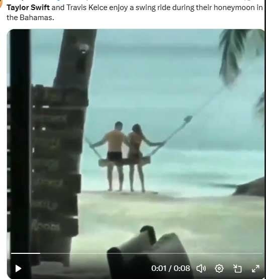 Taylor Swift និង Travis Kelce ក្រេបទឹកឃ្មុំនៅ Bahamas?