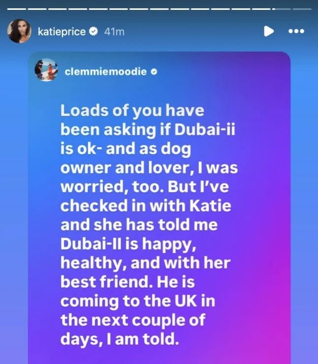 Katie Price និយាយជាសាធារណៈជាលើកដំបូងបន្ទាប់ពីការចាប់ខ្លួនលើកទីពីររបស់ Lee Andrews នៅទីក្រុងឌូបៃ
