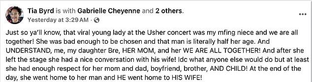 Usher បាននិយាយកំប្លែងអំពីការឡើងឆាកនៅលើឆាកក្នុងកម្មវិធីបន្ទាប់ បន្ទាប់ពីអ្នកគាំទ្រព្យាយាមបញ្ចេញមតិរបស់ Chris Brown