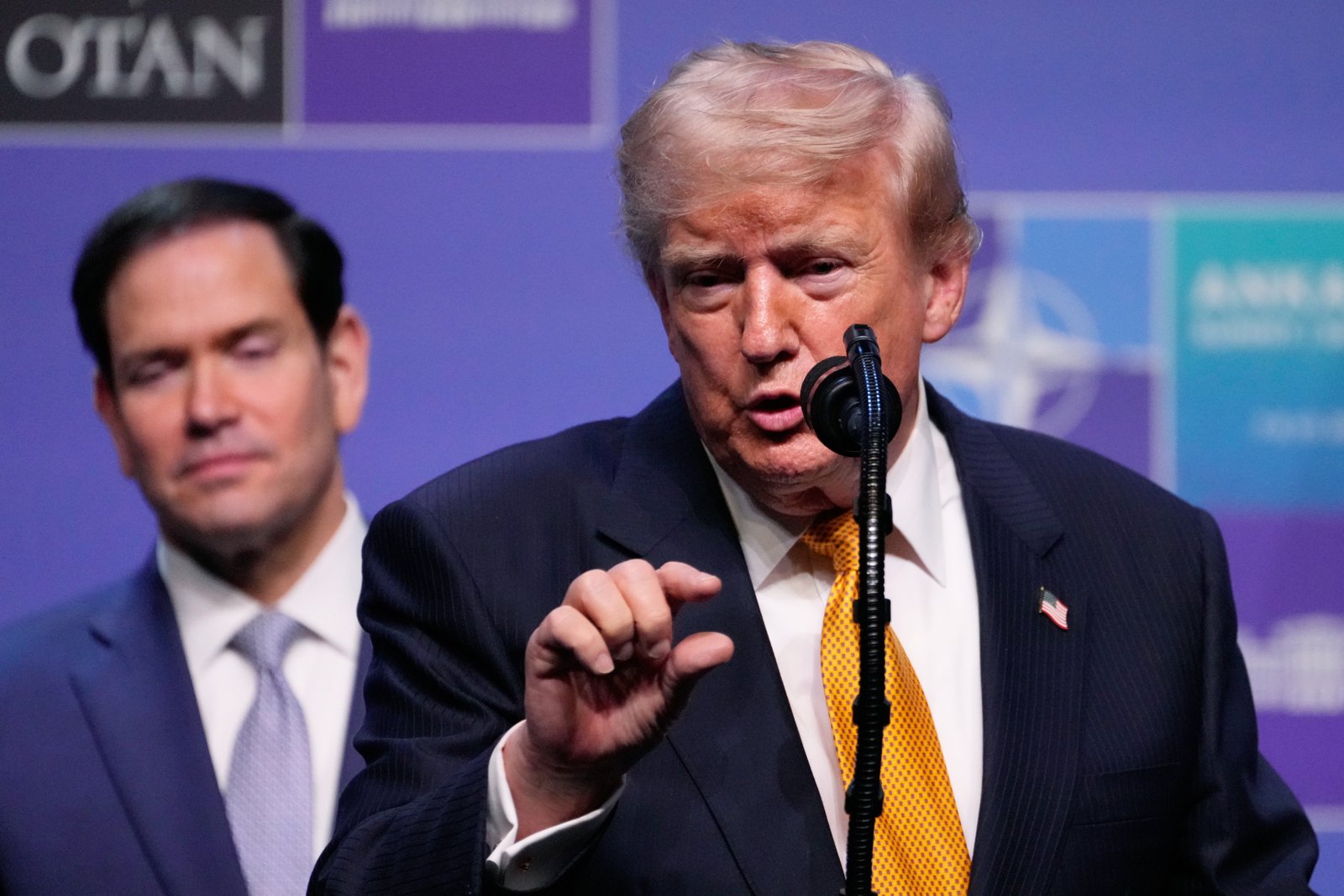 លោកប្រធានាធិបតី Donald Trump បាននិយាយនៅលើឆាកពិភពលោកនៅឯកិច្ចប្រជុំកំពូលរបស់អង្គការ NATO នៅទីក្រុងអង់ការ៉ា ប្រទេសទួរគីថា