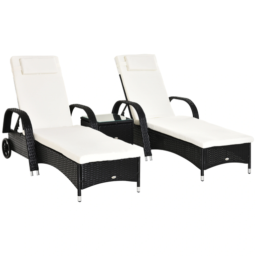 រូបថតរបស់ OUTSUNNY 3 piece lounger set ផ្តៅ