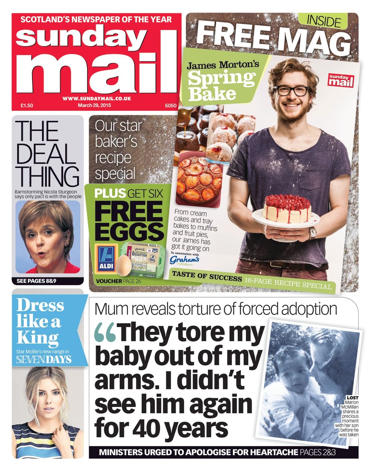 ទំព័រមុខ Sunday Mail 03/29/2015