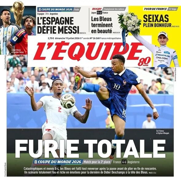 គម្រប L'Equipe ជាមួយចំណងជើង 
