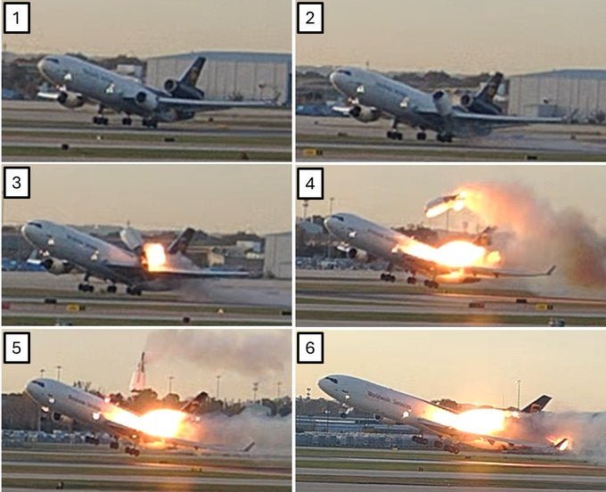 NTSB បានចេញផ្សាយរូបភាពនៃការធ្លាក់យន្តហោះ UPS Boeing MD-11F កាលពីថ្ងៃទី 4 ខែវិច្ឆិកា នៅ Louisville រដ្ឋ Kentucky
