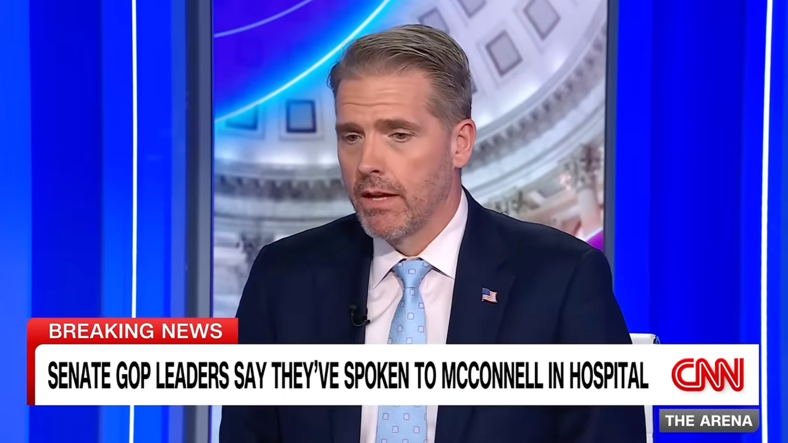 Scott Jennings ដែលជាអ្នករួមចំណែករបស់ CNN ស្ថិតក្នុងចំណោមអ្នកខាងក្នុង GOP ជាច្រើននាក់នៅសប្តាហ៍នេះដែលអះអាងថាគាត់ទើបតែបាននិយាយទៅកាន់សមាជិកព្រឹទ្ធសភាដែលកំពុងឈឺ ដោយសារការរំពឹងទុកមានច្រើនអំពីស្ថានភាពរបស់អតីតមេដឹកនាំភាគច្រើននៃព្រឹទ្ធសភា។