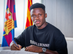 បញ្ជាក់៖ Barcelona បានចុះហត្ថលេខាលើខ្សែបម្រើស្លាបជនជាតិហ្គាណាអាយុ 20 ឆ្នាំជាអចិន្ត្រៃយ៍សម្រាប់ក្រុមបម្រុង